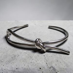 Silver Knot Cuff Bracelet